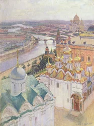 Ansicht von Moskau vom Glockenturm Iwan des Großen, 1896